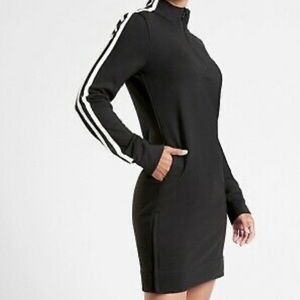 Athleta Crosstown Track Dress Black M